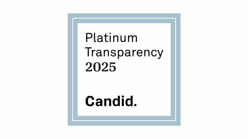 Guidestar's platinum charity rating seal 2025
